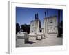 Reconstruction of Egyptian Temple with Avenue of Ram-Headed Sphinxes, Pharaonic Village, Cairo-null-Framed Giclee Print