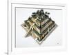 Reconstruction of Hanging Gardens of Babylon Ordered by King Nebuchadnezzar II-null-Framed Giclee Print