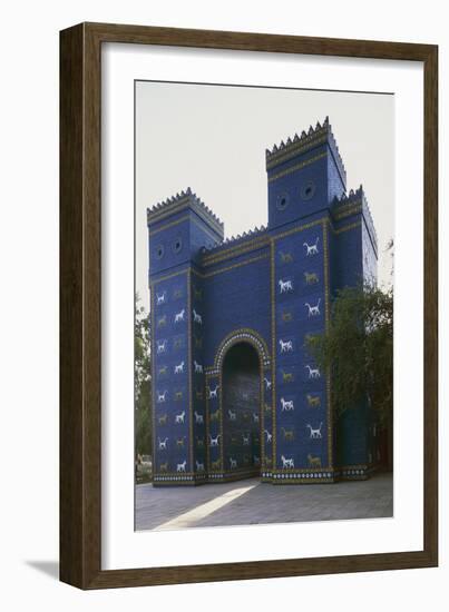 Reconstruction of Ishtar Gate in Babylon, Babylonian Civilization, 2nd Millennium - 6th Century BC-null-Framed Giclee Print