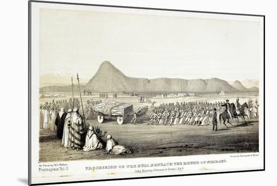 Reconstruction of Procession of the Bull of Nimrud-Baldassare Longhena-Mounted Giclee Print