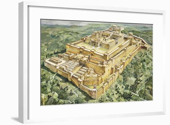 Reconstruction of Solomon's Palace and Temple-null-Framed Giclee Print