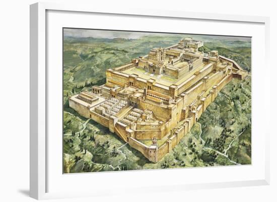 Reconstruction of Solomon's Palace and Temple-null-Framed Giclee Print