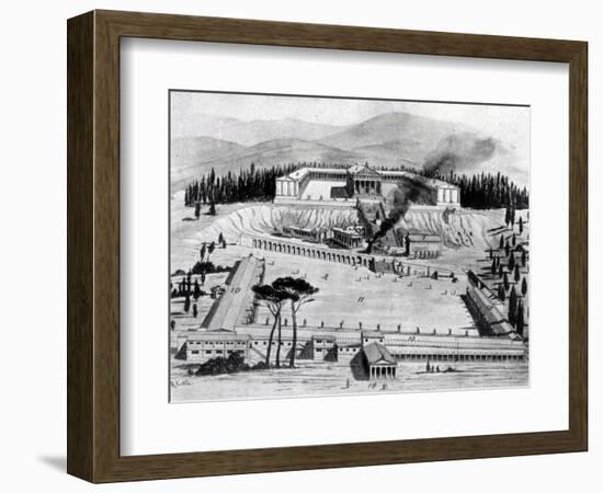Reconstruction of the Asklepion of Cos (Litho)-Dr. Richard Caton-Framed Giclee Print