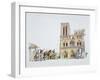 Reconstruction of the Construction of the Notre Dame, Paris-null-Framed Giclee Print