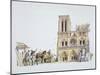 Reconstruction of the Construction of the Notre Dame, Paris-null-Mounted Giclee Print