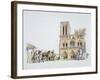 Reconstruction of the Construction of the Notre Dame, Paris-null-Framed Giclee Print