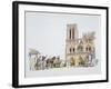 Reconstruction of the Construction of the Notre Dame, Paris-null-Framed Giclee Print
