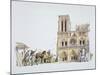 Reconstruction of the Construction of the Notre Dame, Paris-null-Mounted Giclee Print
