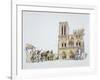 Reconstruction of the Construction of the Notre Dame, Paris-null-Framed Giclee Print