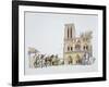 Reconstruction of the Construction of the Notre Dame, Paris-null-Framed Giclee Print