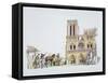 Reconstruction of the Construction of the Notre Dame, Paris-null-Framed Stretched Canvas