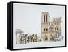 Reconstruction of the Construction of the Notre Dame, Paris-null-Framed Stretched Canvas