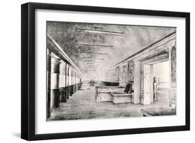 Reconstruction of the Gallery of the Market in Chichen Itza, Mexico-null-Framed Giclee Print