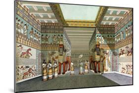 Reconstruction of the Hall of Assyrian Palace, Discoveries in the Ruins of Nineveh and Babylon-null-Mounted Giclee Print