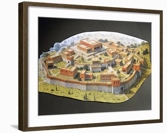 Reconstruction of the Homeric City of Troy, Turkey.-null-Framed Giclee Print