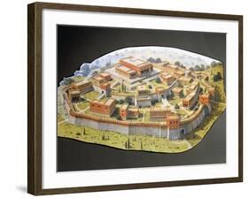 Reconstruction of the Homeric City of Troy, Turkey.-null-Framed Giclee Print