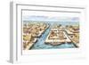 Reconstruction of the Port of Spina-null-Framed Giclee Print