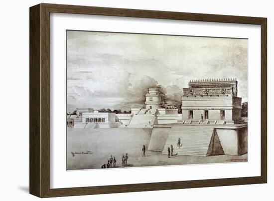 Reconstruction of the Red House and El Caracol-null-Framed Giclee Print