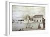 Reconstruction of the Red House and El Caracol-null-Framed Giclee Print