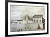 Reconstruction of the Red House and El Caracol-null-Framed Giclee Print