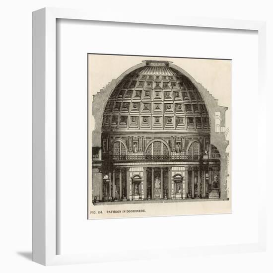 Reconstruction of the The Pantheon Showing Interior Structure-null-Framed Art Print