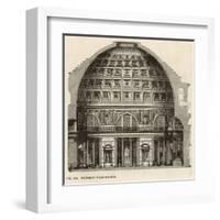 Reconstruction of the The Pantheon Showing Interior Structure-null-Framed Art Print