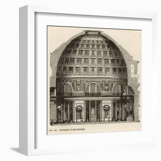 Reconstruction of the The Pantheon Showing Interior Structure-null-Framed Art Print