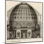 Reconstruction of the The Pantheon Showing Interior Structure-null-Mounted Art Print