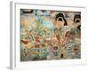 Reconstruction of the Wall Painting of the Temple of the Jaguars at Chichen Itza, Mexico-null-Framed Giclee Print