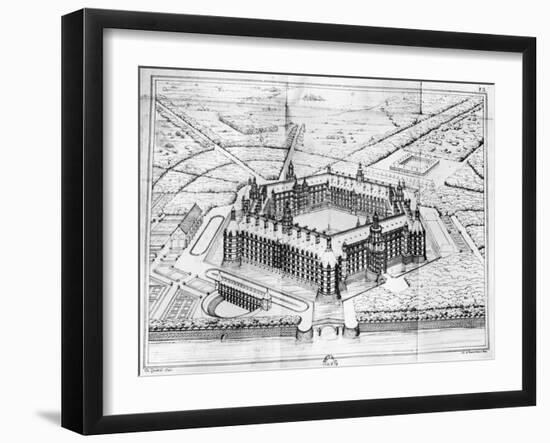 Reconstruction of Theleme Abbey, Illustration from "Rabelais Et L'Architecture De La Renaissance"-Questel-Framed Giclee Print