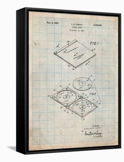 Record Album Patent-Cole Borders-Framed Stretched Canvas