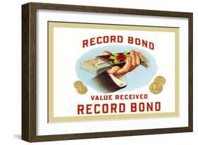 Record Bond Cigars-null-Framed Art Print