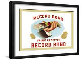 Record Bond Cigars-null-Framed Art Print