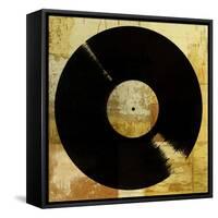 Record Collage-Stella Bradley-Framed Stretched Canvas