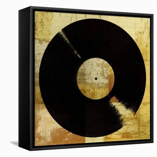 Record Collage-Stella Bradley-Framed Stretched Canvas