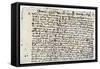 Record of Tituba's Testimony at the Salem Witchcraft Trials, 1690s-null-Framed Stretched Canvas