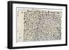 Record of Tituba's Testimony at the Salem Witchcraft Trials, 1690s-null-Framed Giclee Print