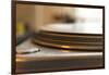 Record on record player in detail-Christine Meder stage-art.de-Framed Photographic Print