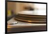 Record on record player in detail-Christine Meder stage-art.de-Framed Photographic Print