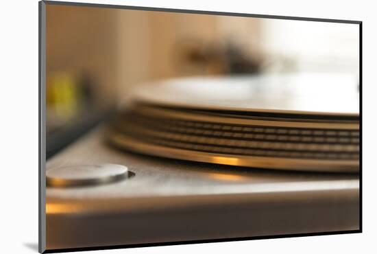 Record on record player in detail-Christine Meder stage-art.de-Mounted Photographic Print