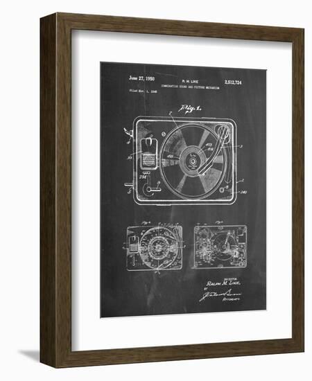 Record Player Patent-Cole Borders-Framed Art Print