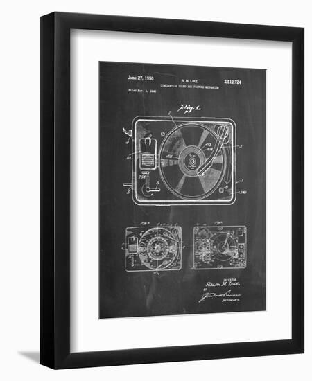 Record Player Patent-Cole Borders-Framed Art Print