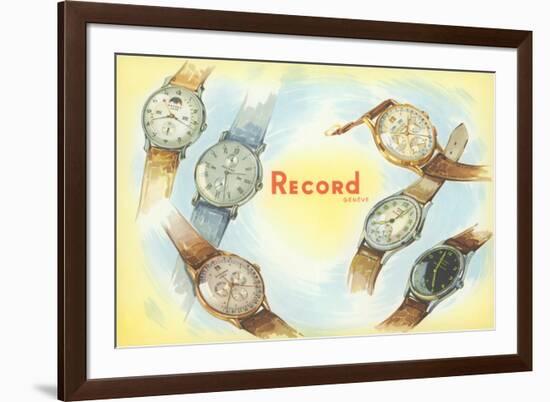 Record Swiss Wristwatches-null-Framed Premium Giclee Print