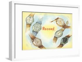Record Swiss Wristwatches-null-Framed Art Print