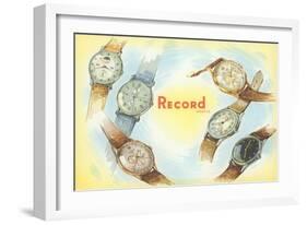Record Swiss Wristwatches-null-Framed Art Print