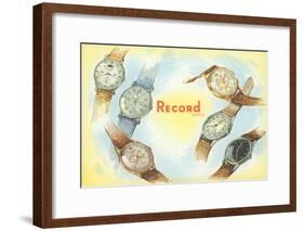 Record Swiss Wristwatches-null-Framed Art Print