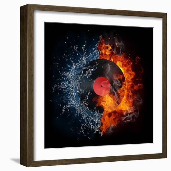 Record-RaStudio-Framed Art Print