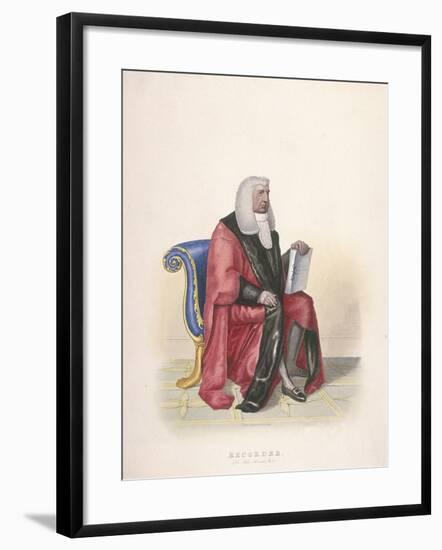 Recorder of the City of London, Sir John Silvester, in Civic Costume, 1825-Thomas Lord Busby-Framed Giclee Print