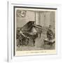 Recording a Man Playing the Piano Using Edison's Improved Model Phonograph-P. Fouche-Framed Photographic Print