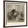 Recording a Man Playing the Piano Using Edison's Improved Model Phonograph-P. Fouche-Framed Photographic Print